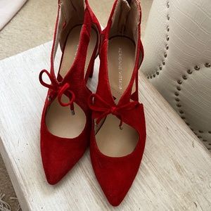Red suede shoes